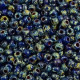 Miyuki rocailles Perlen 8/0 - Opaque picasso cobalt 8-4518